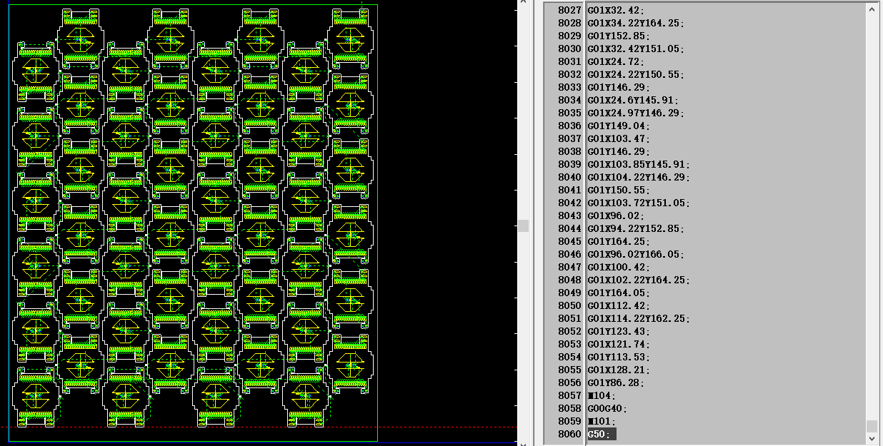 Laser G-code simulation for nested sheet-metal parts